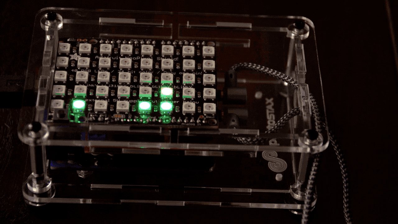 Make beautiful music with Adafruit, SparkFun, Arduino and ProtoStax! Create an RGB matrix audio visualizer with Arduino.