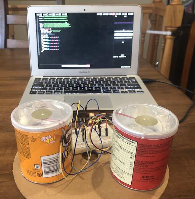 Pringles Drums w/ Sonic Pi and Arduino