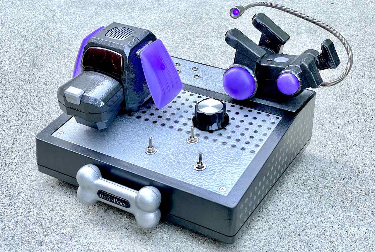 Circuit Bent CV controlled Motorized Robot Dog Toy